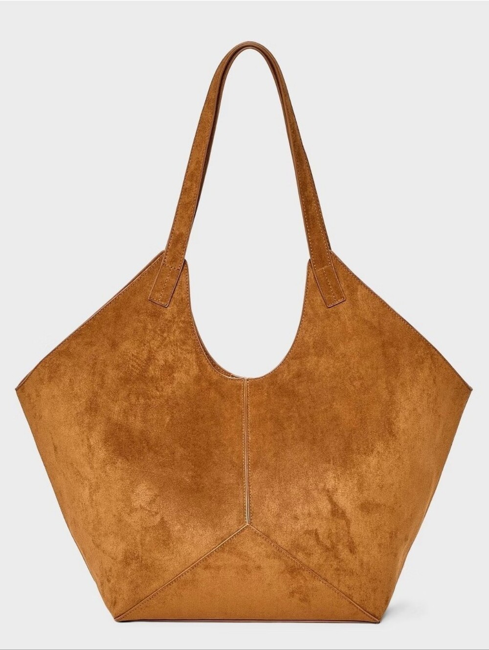 NWT Universal Thread Slouchy Faux Suede Tote Bag - Tan